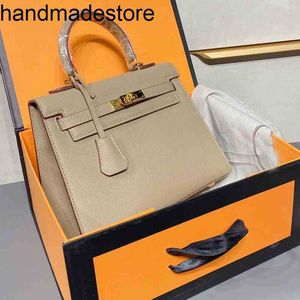 Handbags Leather Kl Designer 28cm Women Luxurys Handbag Epsom Cowhide Tote Bag Classic Shoulder with Stamped Lock Horse
