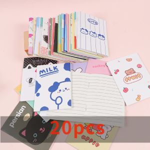 Notebooks 20pcs/set kawaii coreano mini caderno de cartum diário portátil diariamente planejador de artigos de papelaria estudantil suprimentos escolares