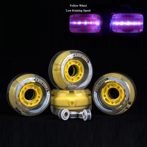 72*44 mm Ruote pattini a freeline con LED 82A Skate Drift Skate Rodas Longboard Ruedas Ruedas High-Rebound Wheel 4 PCS/Set K012