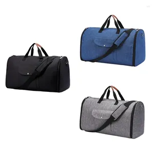 Sacos de Duffel Bolsa de armazenamento multifuncional de terno grande ombro de capacidade com sapatos Bola de compartimentos para negócios e viagens