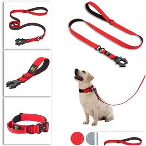 Dog Training Obedience Leashes Quick Release Military Traffic Large Heavy Duty Nylon Walking Strong Handle Tactical Lead Strap Tsu Dhh4F