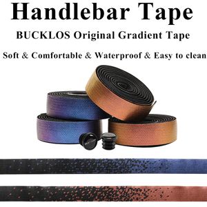 Bucklos Road Bike Hoddlebar Tapes Soft PU+EVA Bicicleta Barra TPAE Gradiente confortável Bike Fita Bicycle Acessórios