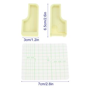 2pcs Guida alla cucitura di cucitura in plastica 6.5*Piastra di posizionamento da 3 cm Guida ad interblocco multifunzionale Accessori per macchine di cucito verde.