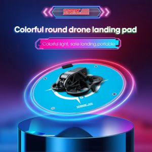 Drones Colorful round drone landing pad For DJI Avata/Mini 3 Pro/Mavic 3/Mini 2 55CM apron with LED lights Universal drone Accessories