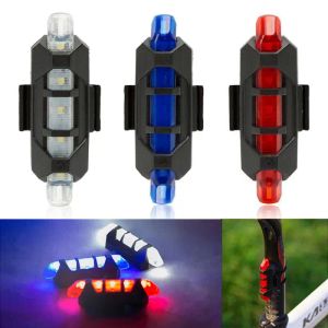 Bicicleta Luzes de bicicleta LED Segurança Aviso claro traseiro da luz traseira farol USB Lâmpadas de bicicleta de bicicleta USB Acessórios para bicicleta traseira