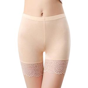 Calça de segurança feminina calça de renda fina perneiras fêmeas calças sólidas shorts apertados calça sob saia short fêmea cueca fêmea