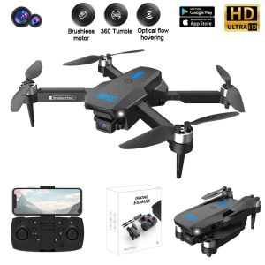 Dronlar E88Max Fırçasız Drone Yüksek Tanımlı Hava Fotoğrafçılığı Dört Eksenli Uçak Optik Akış Konumlandırma Uçak RC Uçak Oyuncakları