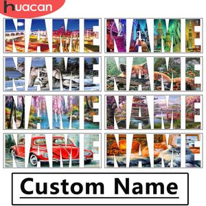 HUACAN Full Square/Round Diamond Painting Photo Custom Name DIY Diamond Embroidery Sale Picture Letter Mosaic Handmade Gift