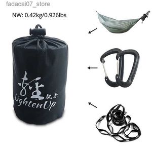 Hängematte Single Nylon Outdoor Hängematte Erwachsener Camping Hängematte Freizeit Hängematte komfortable Hängematte übergroße tragbare Schlaf Hängematte Hängematte