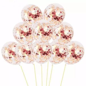 10/20pcs 12inch Shining Confetti Balloons Wedding Decorations Globos Birthday Party Decorations Adult Happy Anniversary Supplies