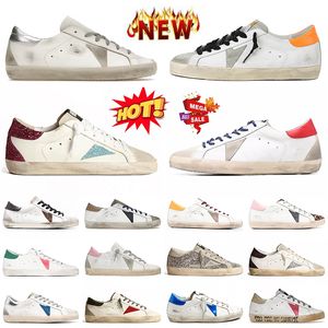 Fashion Top Quality Designer Casual Golden Goode Shoes Low Suede Flat Italy Brand Trainers Luxury Womens Mens Superstar Leather White Platform Do-old Dirty Sneakers