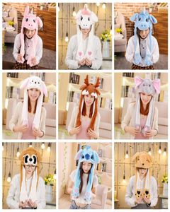 Ear Moving Hat Kids Baby Cartoon Plus Lovely Cap Basel Halloween Festa di Natale Masquerade Carnival Cap Women Men Hat Decoration HHA495246905