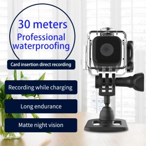Kameralar 1080p Highdefinition Kızılötesi Gece Görme Kamerası, Açık Su Geçirmez Mini Spor DV Kamerası, Taşınabilir Araba Montaj Kayıt Ders