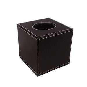 Marmor Square Tissue Box PU Leder Roll Tissue Holding Würfel Toilettenpapierbox Serviettenbox -Hölzern -Kanister -Spender