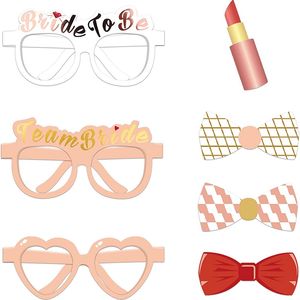 23pcs Bride To Be Bride Team Photo Booth Props Just Married Wedding Photobooth Party Decor Accessory Hen Bachelor Party Supplies