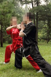 UNISSISEX Black/Red Kidsadults Artes Marciais Roupas de Kung Fu Fu