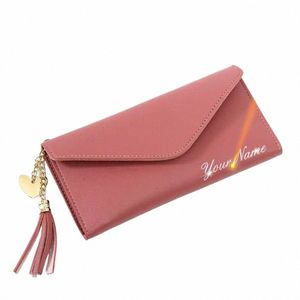 2022 LG Frauen Brieftaschen kostenlos Name Customized New Fi niedliche Qualität PU Frauen Brieftaschen Fotohalter Kartenhalterin weibliche Geldbörse M9ZD#