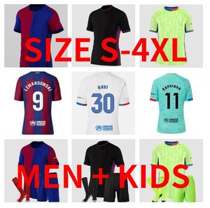 23 24 25 Pedri Gundogan Soccer Jersey Adama Gavi Camiseta de Futbol Ferran 2024 2025 Ansu Fati Lewandowski Barca Lamine Yamal Football Shird Men Kit Kids Equipment