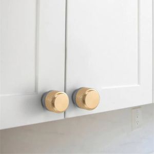 KK&FING Aluminium Knurled Handle Furniture Gold Cabinet Knobs Long Handles Kitchen Cupboard Drawer Knobs Dold Knobs And Pulls