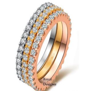 Hızlı 18K Beyaz Gold Gümüş PT950 Damgalı Romantik Sentetik Pırlanta Yüzük Kadınlar için Aly Bandı Nişan Pr9684150