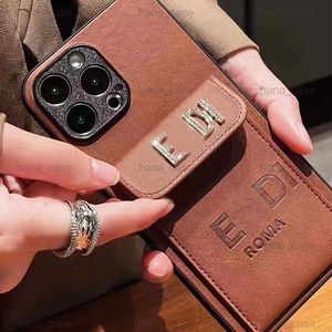 حالة iPhone الفاخرة لـ iPhone 15 14 Pro Max Leather ، Wallet Phone Case Wallet 15 14 13 Pro للنساء الرجال الممتاز قبضة الصدمات مع حامل البطاقة