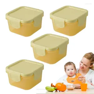 Dinnerware Small Containers For Kids 60ml Mini Leak-Proof Sealed Crisper Box Microwave Safe Kitchen