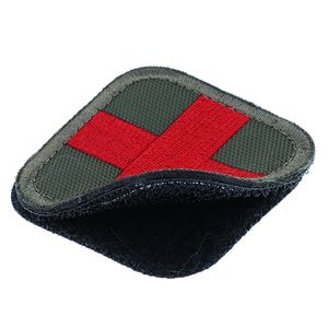 50 x 50mm Hook & Loop Embroidered Tactical Red Cross Medic Patch for Bag Backpack First Aid Kit Pouch