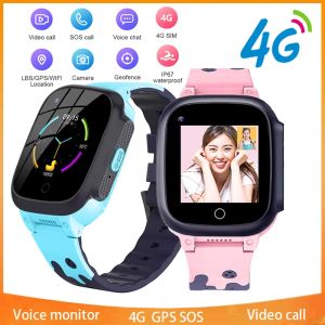 Watches Xiaomi Mijia Children Smartwatch GPS Tracker SOS WiFi Body Temperatura Monitor wideo Zadzwoń do dzieci Smart Watch dla chłopców dziewczyna