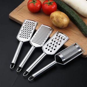 Aço inoxidável Ralor de queijo handheld ralador de cozinha multifuncional Frexers de alimentos para queijo Manteiga de chocolate frutas vegetais de vegetais