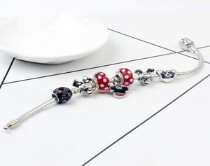 Bracelets de charme de desenhos animados de vidro de Murano Murano para Mulheres Crystal Original DIY Jewelry Style Fit com Crown7700363