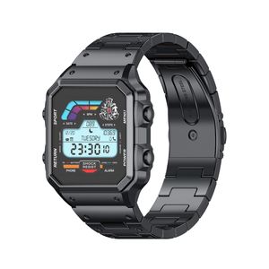 AW38 Steel Smart Watch Waterproof Fitness Tracker Monitorowanie tętna Smartwatch Sports Sports Luksusowy zegarek dla mężczyzn