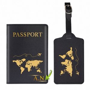 Customized Passport Coverhalter Inhaber Lage Tag Frauen Männer tragbare Paar Koffer -ID -ADR -Inhaber Brief Gepäckboden Geschenke L67F#