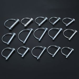 Dreld 5/4/2pcs Steel Coupler Safety Pin M6-M12 Tung säkerhet Kopplingsaxel Låsen Ring Split Hitch för gårdsgrädden Garden