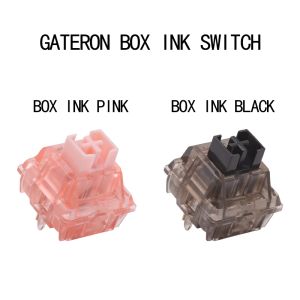 Tangentbord Gateron Ny låda Ink V2 Black Pink Switch Gateron Ink Switch 5Pin Linjär genomskinlig mekanisk tangentbord