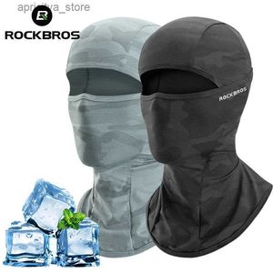 Caschi ciclistici Rockbros Women Mens Balaclava Sun Protection Sun Bicyc Bicyc Motorcyc Full Mask Full Mask Ice Chiesa Ciclo Primavera Estate L48