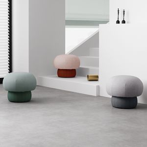 Living Room Sofa Stool Bedroom Makeup Chair Mobile Round Seat Home Furniture Porch Shoe Changing Stool Nordic Chair For Leisure