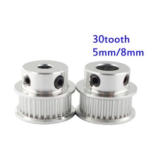 GT2 Timing Pulley Width 6mm 30 36 40 48 60 Tooth Wheel Bore 5mm 8mm Aluminum Gear Teeth 2GT Pulley 3D Printer Parts