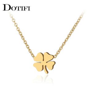 Pendant Necklaces Stainless Steel Necklaces Four Leaf Clover Fashion Classic Style Men Chain Necklace For Women Jewelry Collar Pendant Gifts NEW 240410