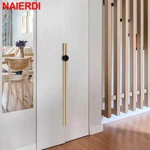 NAIERDI Gold Kitchen Cabinet Handles 800-1000mm Black Cupboard Door Pulls Drawer Knobs Bedroom Door Long Furniture Handle