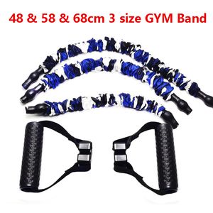 Justerbar latex gummi resistensband Pull Rope Anti Break, Strength Training Gym Övning 48 cm 58 cm 68 cm