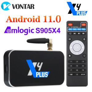 BOX UGOOS X4 Plus TV Box Android 11 AMLOGIC S905X4 LPDDR4 4GB RAM 64GB Support AV1 HDR 1000M BT OTT 4K TVBOX X4 Pro 4GB 32GB Player