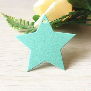 100 st femspetsigt stjärna Kraft Paper Hang Tag Gift Diy Hanging Tag Price Bröllopsbagage Namnet Labelkort 5.2x5.2cm