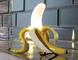 Lampy stołowe nordyckie banan nowoczesne szklane szklane lampy nocne lampy salon sypialnia sypialnia nocna lampa lampa domowego stojaka światła 2035080