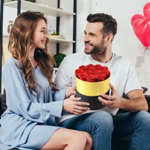 Presente de namorado para sua flor de rosa e eterna de rosa em caixa, dia do casamento, dia das mães do dia dos namorados para sempre Presente de amor para mulheres