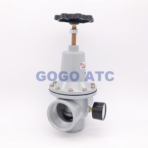 High quality Large flow air regulator valve inlet 1-1/4" 1-1/2 2 inch pneumatic treatment units QTY-32/40/50 with pressure gauge