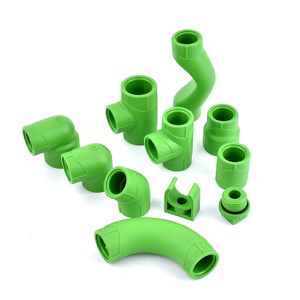 2st PPR Hot Melt Green Water Pipe Joint 20/25mm 1/2 '' 3/4 '' Rak/armbåge/tee/Plug/Pipe Clamp Water Supply Pipe -kontakter