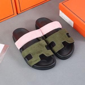 Дизайнерские сандалии с коробкой шипр сандаловые мужчины женская обувь роскошная кожаная кожаная тапочка Slome Summer Sandal Lound Comfort 05