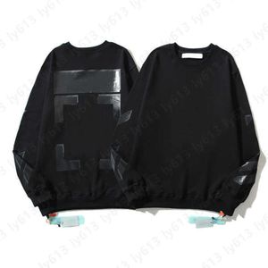 Mens Sweatshirt% 100 Pamuk Tasarımcı Kazak Offes- Beyaz Hoodie Bahar Sonbahar Lüks Terry Baskı Moda Klasik Yuvarlak Boyun Uzun Kollu Kazak Sweatshirt 970