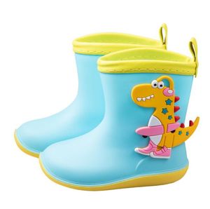 Новый стиль Kids for Boys Girls Rain Boots Водонепроницаемые детские не скользкие резиновые туфли для водных туфлей дети Rainboots четыре сезона съемные