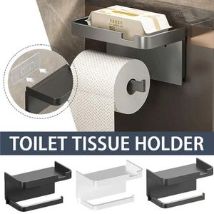 Держатель туалетной бумаги только для туалетной бумаги с полкой телефона для ванной комнаты тканевой рулон.